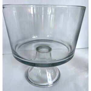Pedestal Trifle Bowl Dessert Salad Clear Glass Serving Party Centerpiece 8.5"